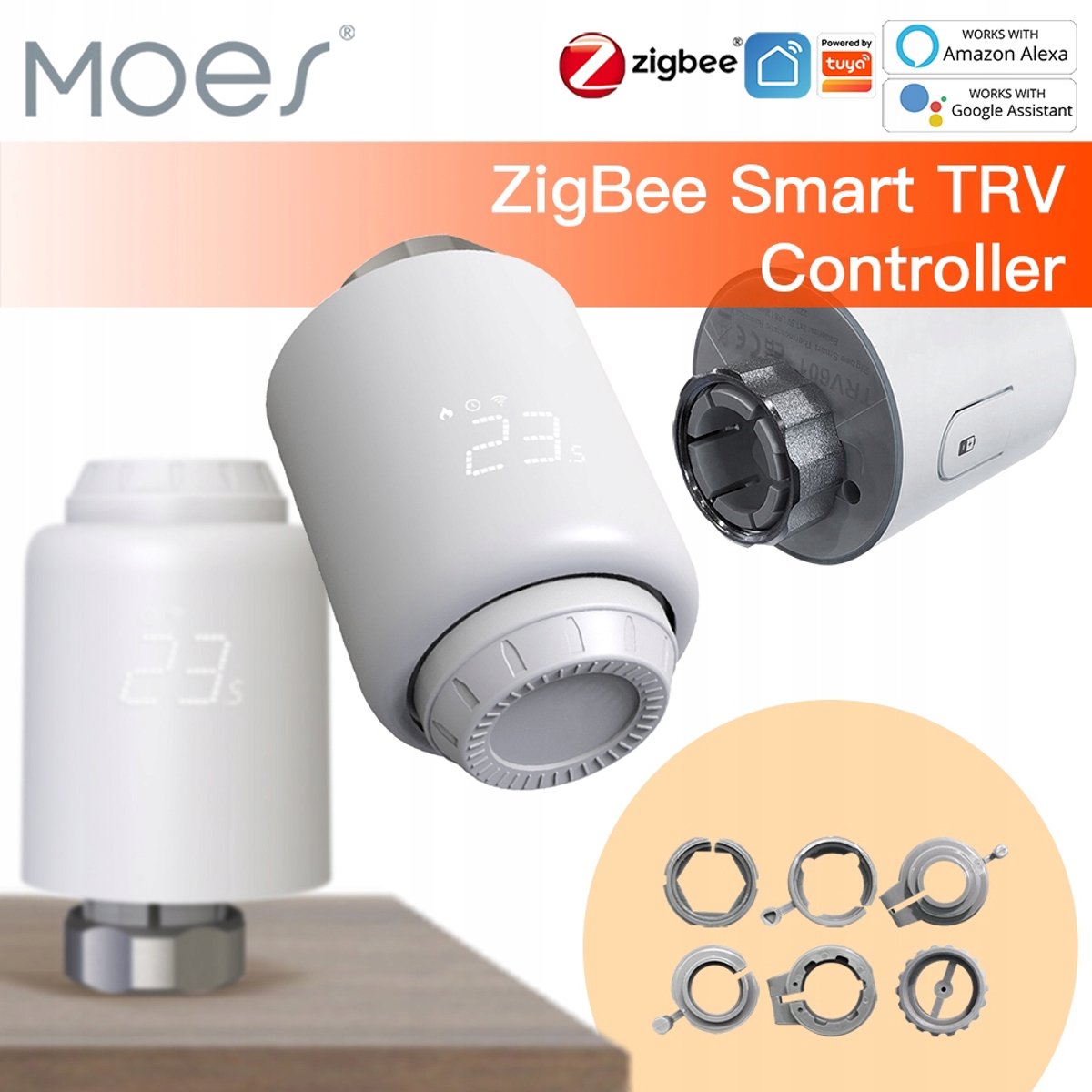 Zigbee Thermostat Radiatorknop TRV - Slimme Verwarming met App & Spraakbesturing