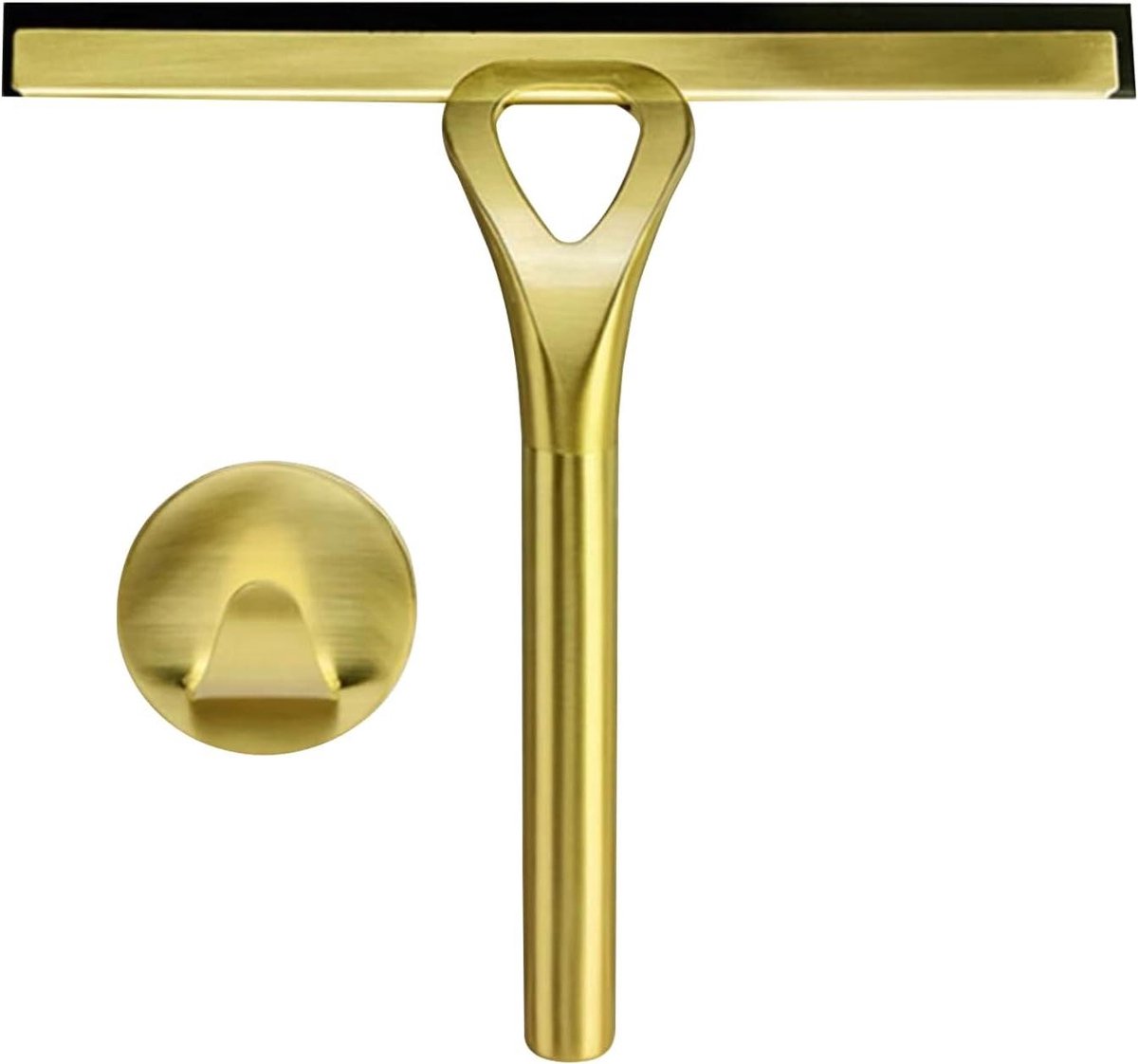 Roestvrijstalen trekker - Douchewisser spiegelreiniger - Efficiënte reiniging - Ergonomische handgreep - 24 x 22 cm - Goud