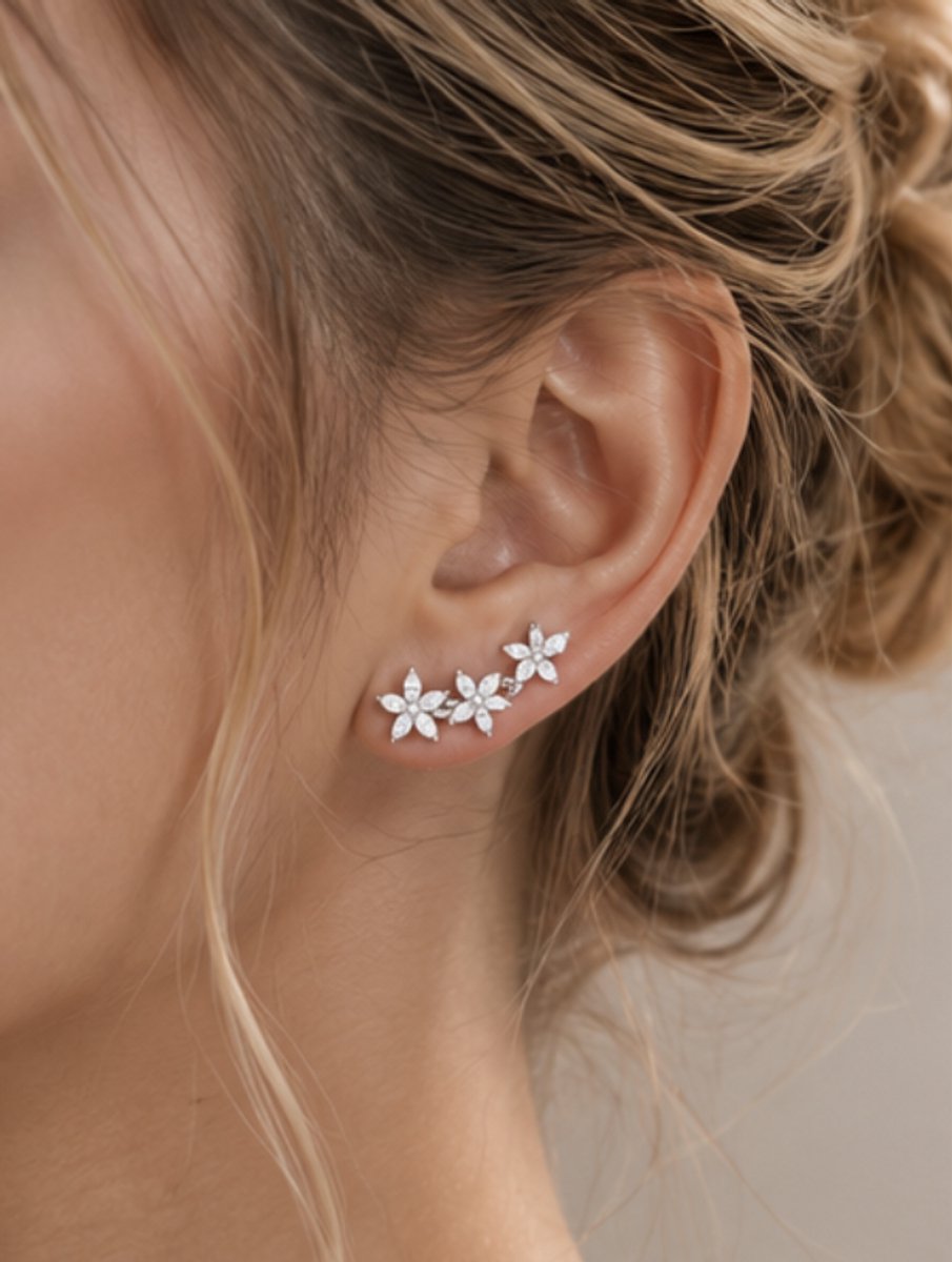 Oorbellen - zilverkleurig - roestvrij staal - Sieraden - Oren - Vrouwen- verjaardag cadeau - cadeau - Schattige Oorbellen
