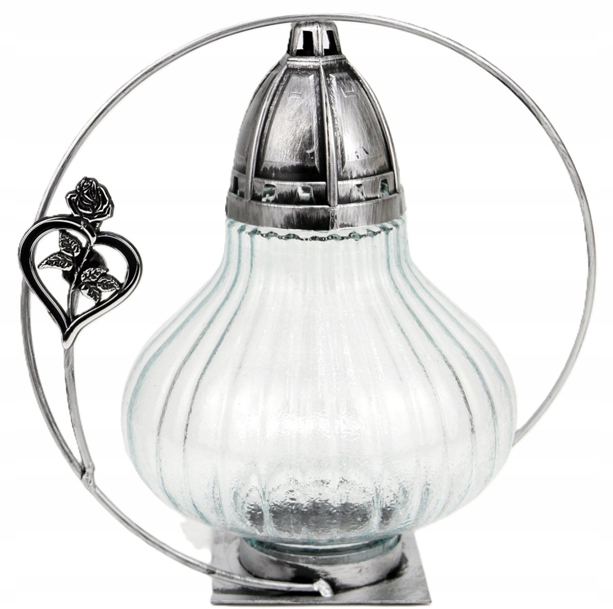 OTOK zilveren glas-metaal kaars - elegante decoratie
