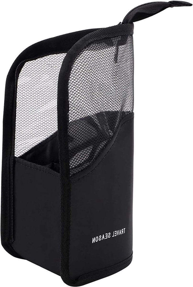 Reis Make-up Kwasten Tas, Cosmetica Organizer voor Make-up Accessoires in Zwart
