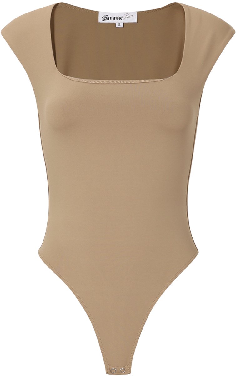 Halter Jumpsuit - Trendy Mouwloze One-Piece - Elegante Zomer Outfit voor Vakantie, Feestjes en Dagelijks Gebruik - Licht bruin - Maat L