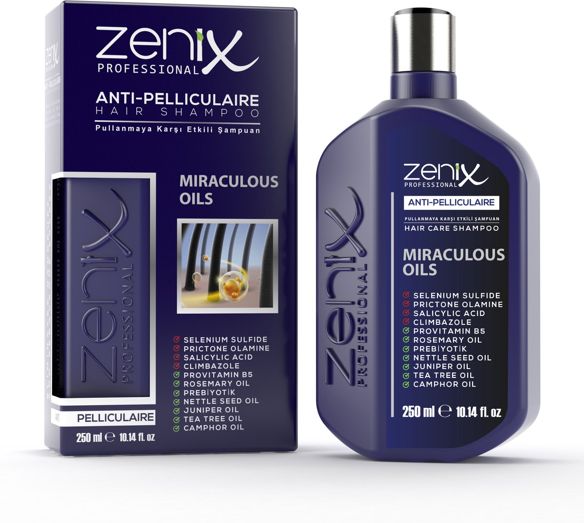 Zenix Anti-Pelliculaire Shampoo 250 ml – Anti-roos Shampoo – Voor Normaal, Vet en Gemengd Haar