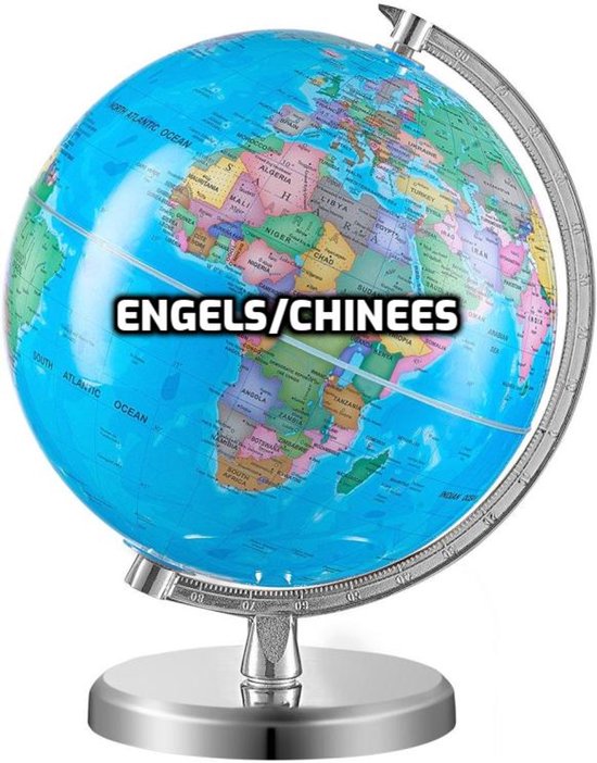 Roterende Globe met Standaard van , 8 Inch/203,2 mm, 360° Leren Globe, ABS Materiaal, Nauwkeurige Tijdzone voor Kinderen Leren, Aardrijkskunde Decor voor Klaslokaal en Huis
