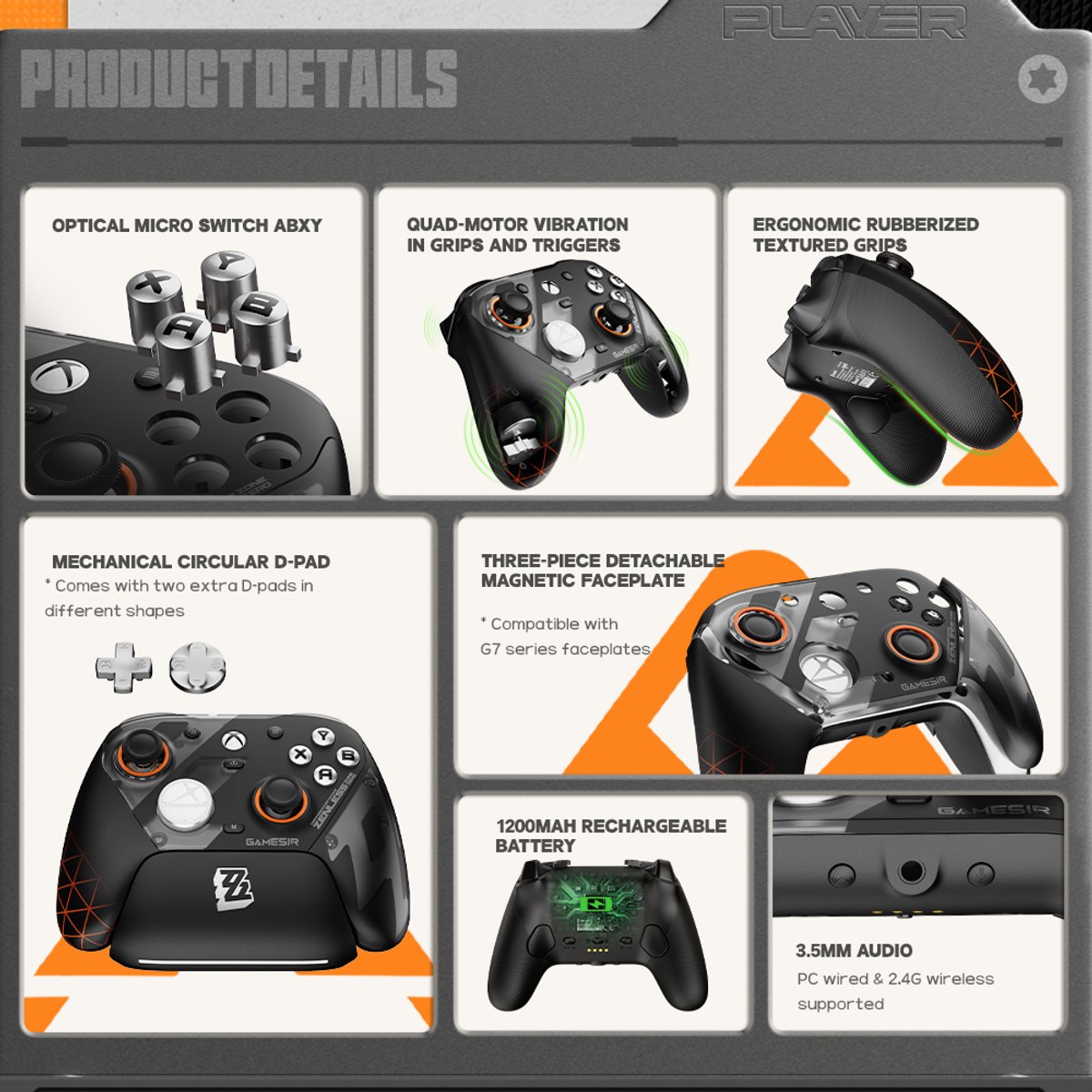 GameSir G7 Pro Zenless Zone Zero Edition Draadloze Controller voor Xbox Series X thumbnail 5