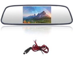 5 Inch Achteruitkijkspiegel Display Achteruitrijcamera Monitor Interieur Achteruitkijkscherm Auto Accessoires 2 Ingang Kanalen ABS Universeel voor Kofferbak DC12‑24V