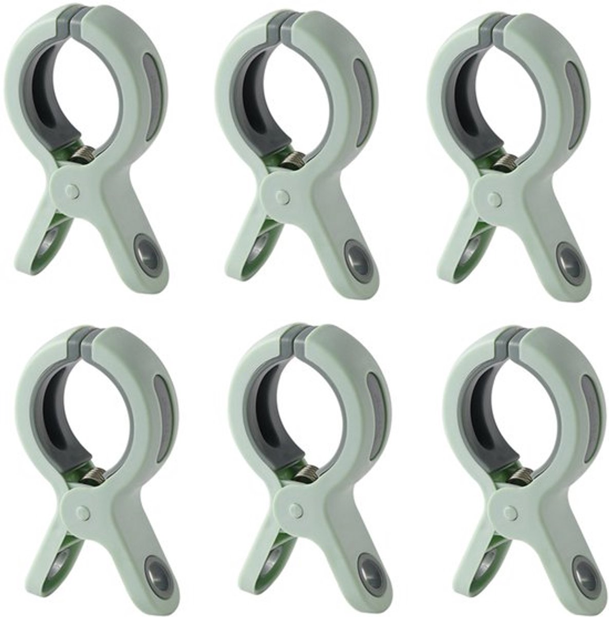 6 stuks Strandhanddoekclips - Plastic Quiltclips - Knijpers - Grote Wasknijper Handdoekknijpers - Winddicht - Groen - Voor dagelijks wasgoed, strandhanddoek, badhanddoek, beddengoed en dikke kleding