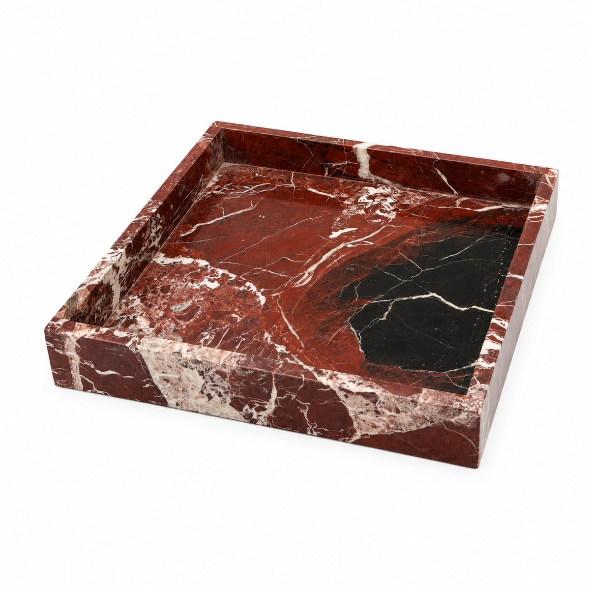 Marmoree - Marmer - Dienblad - Vierkant - Bordeaux - 30x30x5