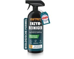 KRAFTPROTZ Enzymreiniger – 750 ml – Geur- & Vlekverwijderaar Spray – Voor Bank, Tapijt, Matras, Auto & Huisdierenvlekken