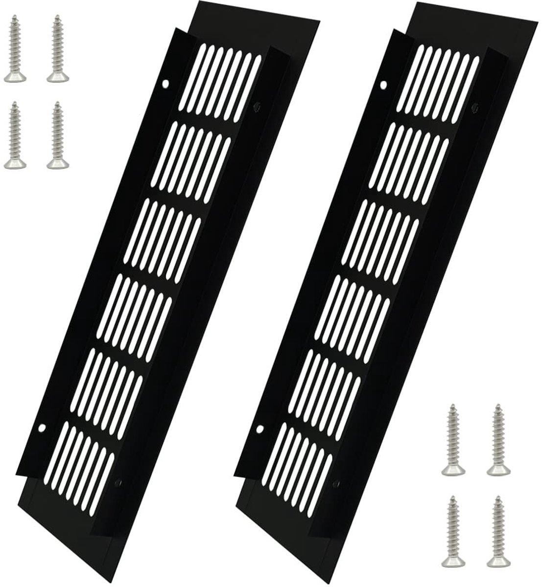 Jhubersproducts - Ventilatierooster - Aluminium - Duurzaam en eenvoudig te installeren - Zwart - Ventilatieoplossing - Perfect voor kasten en slaapkam