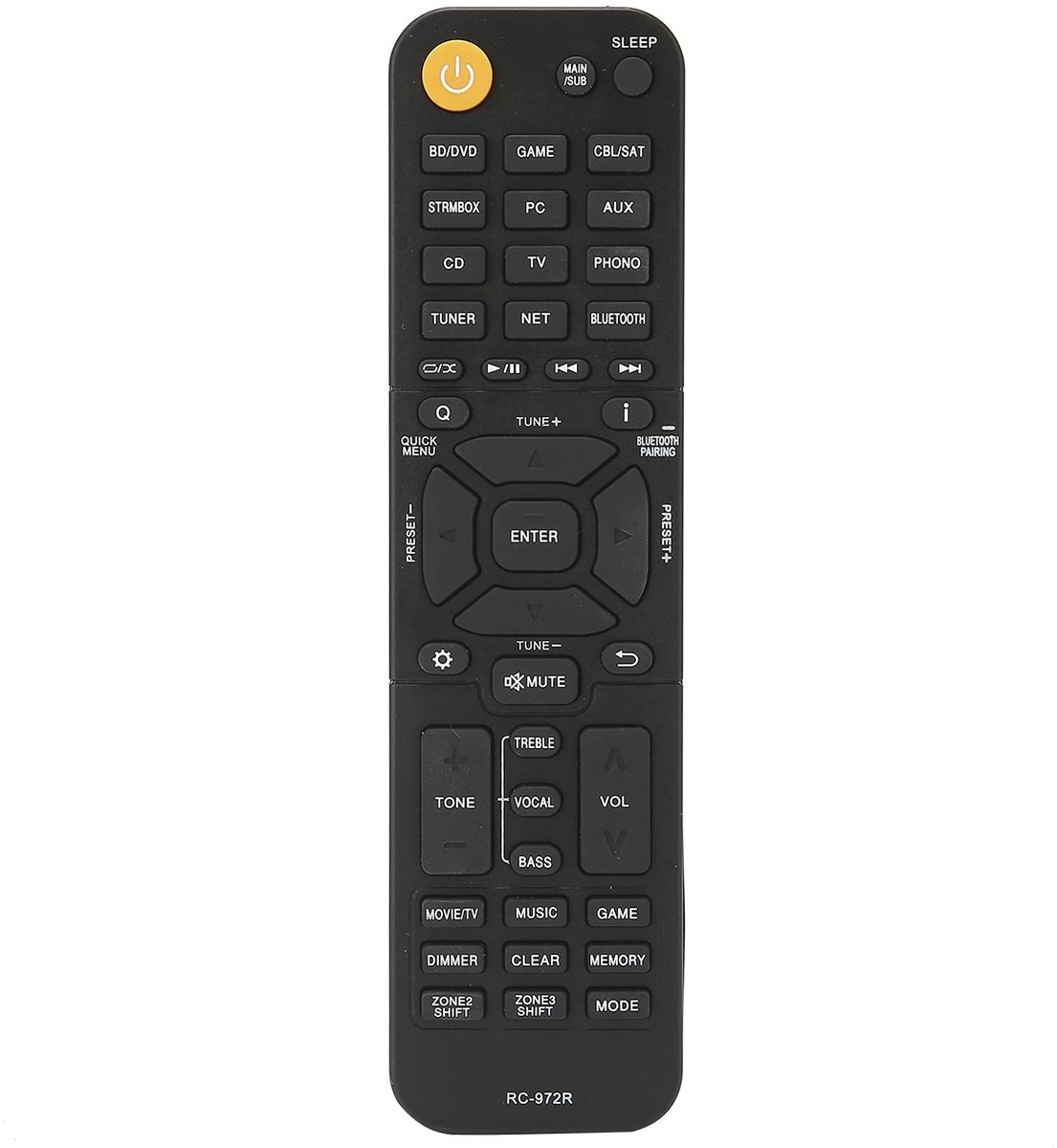 Jhubersproducts - Universele Afstandsbediening - Vervanging voor Onkyo TV - Zwart - Geschikt voor TX-NR696 TX-NR797 TX-RZ840 - 2 x AAA-batterij nodig