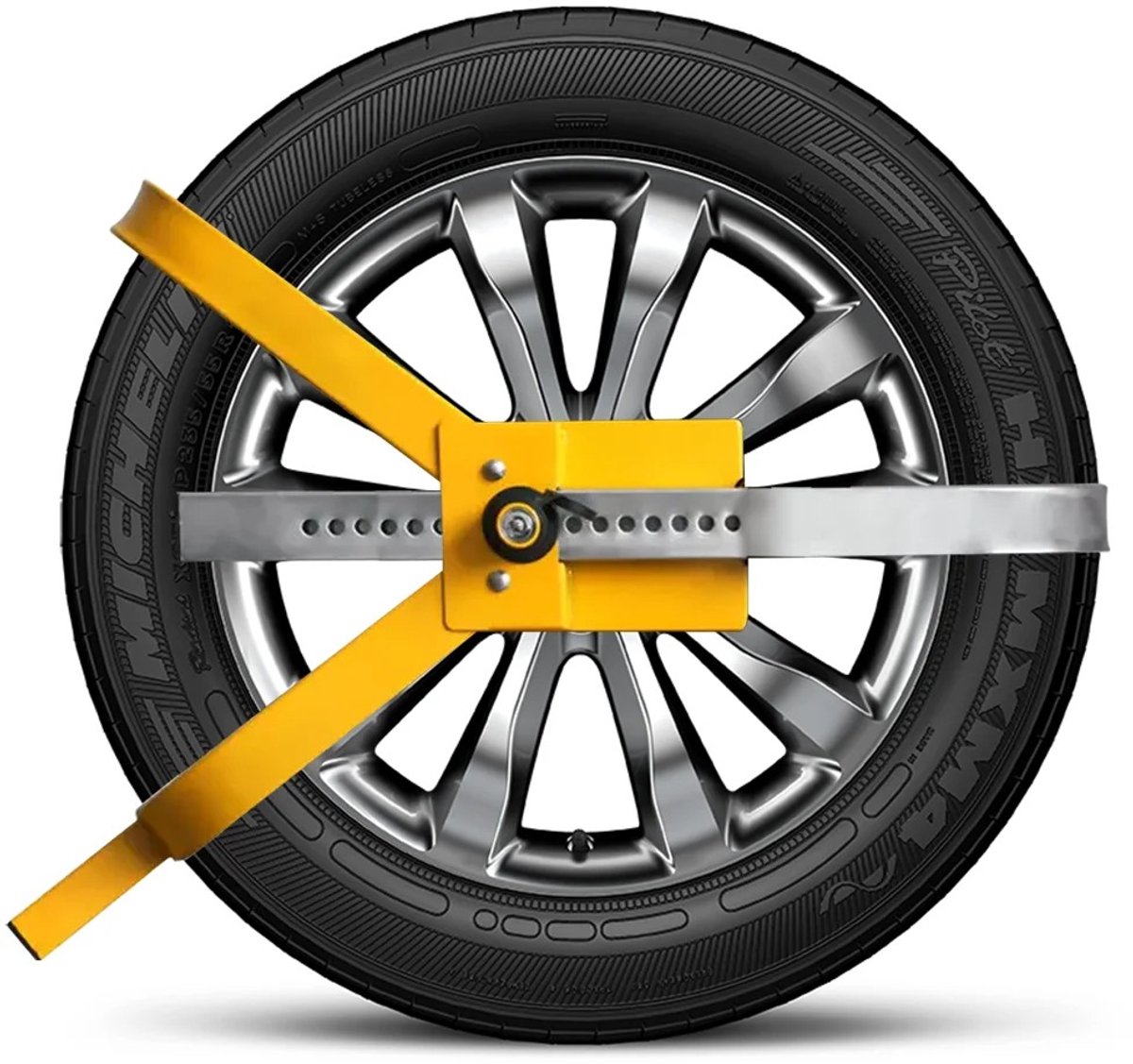 Golaro Auto bandslot - Wielklem - Wielslot - Bandklem - Wielslot Voor Auto - Draagbare Opvouwbare Drie-polige Bandenslot