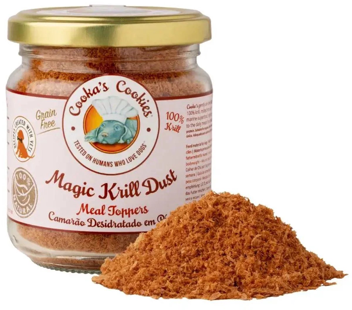 Cooka's Cookies Magic Krill Dust (65gr) - Rijk aan omega-3 en ondersteund de weerstand van honden