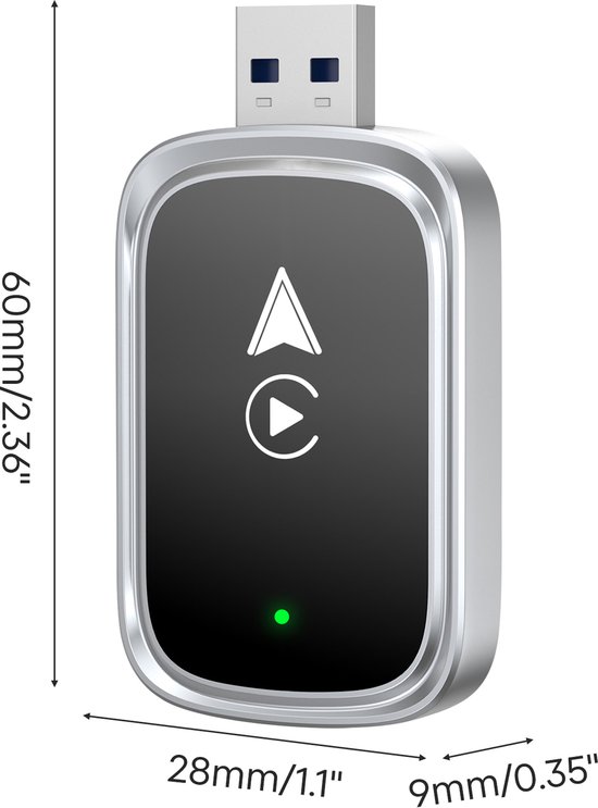 Universele Draadloze CarPlay Adapter - Voor iPhone & Android, Plug-and-Play, OEM-Schermprojectie, Dual-Band, Auto Connect van Universele — afbeelding 2