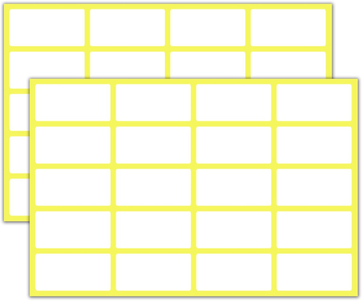 Livia home - Witte Zelfklevende Etiketten - Ideaal om Op Te Schrijven - 500 Stuks - 40 x 20 mm - Perfect voor Organisatie - Voor Thuis en Kantoor