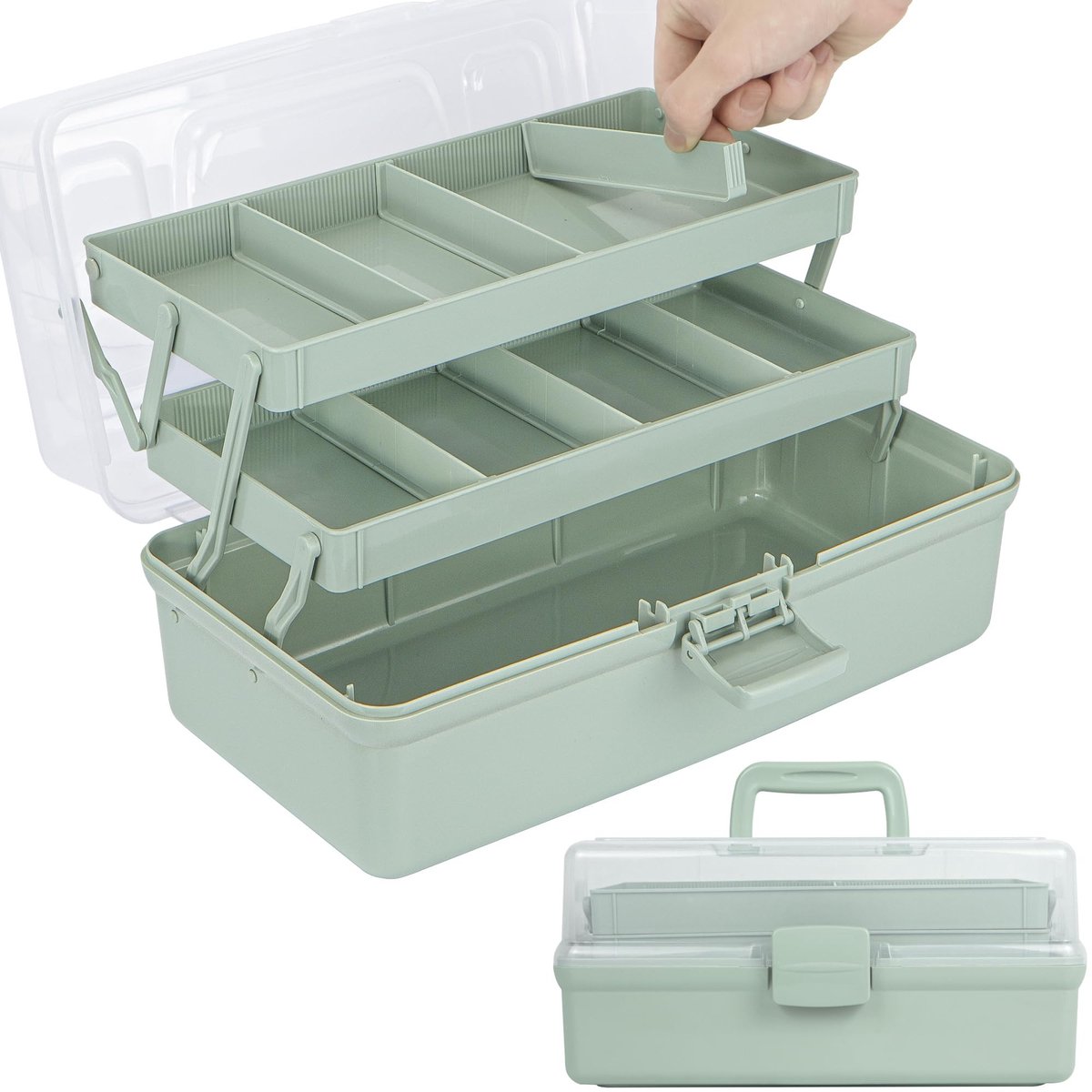 Smoakez - Opbergdoos - Multifunctionele organizer - 31,8 cm - Plastic gereedschapskist - Medicijnopslag - Geschikt voor knutselspullen