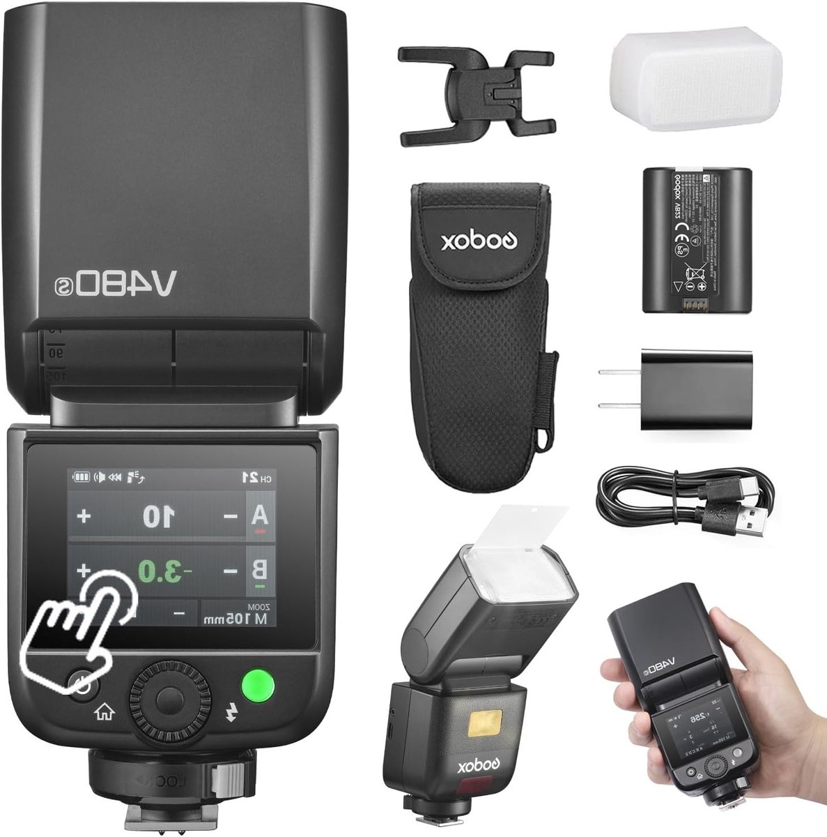 Professionele Camera Flits met Ingebouwde Lithium Batterij, HSS 1/8000, 2.4G Wireless TTL en Snelle Oplaadtijd voor Sony Camera