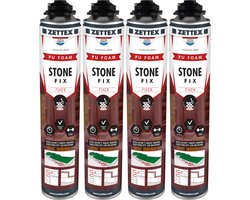 Stonefix Steenlijm - PU Blokkenlijm voor Stapelblokken - 4x 750 ml - Binnen & Buiten - Extra sterk - Beige