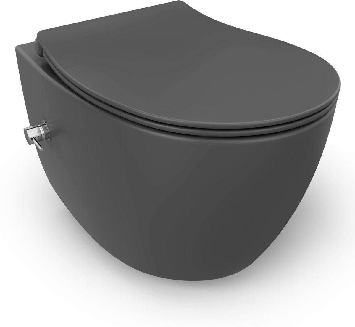 Isvea Sentimenti Hangtoilet met Bidet - Antraciet