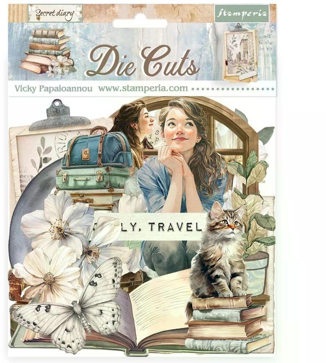 Stamperia - Secret Diary Die Cuts Assorted (48pcs) (DFLDC128)