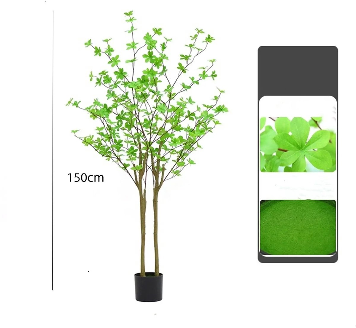NordHaus Kunstmatige Enkianthus Boom - Kunstplant - Faux Vloerplant - Levensechte Bladeren - Indoor Decor 150 cm Groen