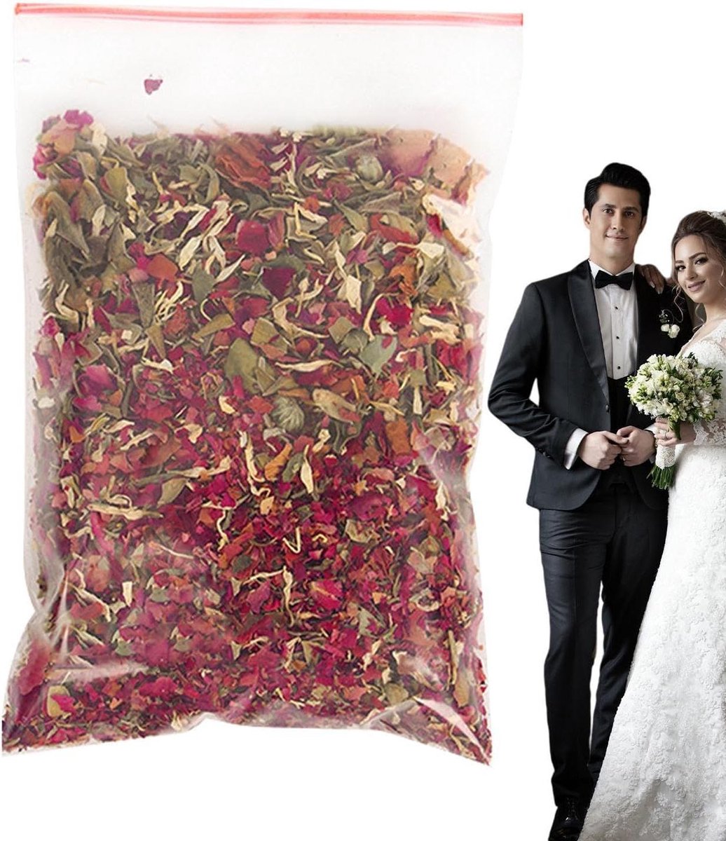 Gedroogde Bloemen - Bloemblaadjes Confetti - Bruiloft Decoratie - Natuurlijk Materiaal - 100 Gram - Multicolor
