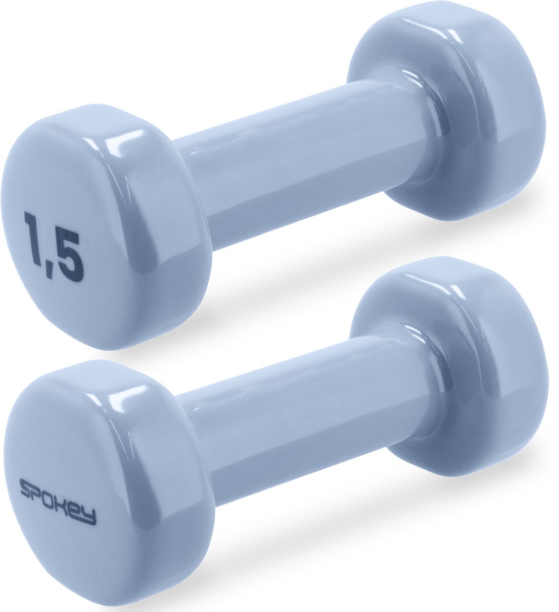 Spokey SHAPE Dumbbells - Blauw - Gietijzer met vinyl coating - 2x 1,5 kg
