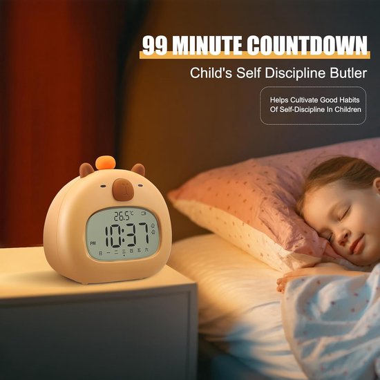 Slaaptrainer - Slaaptrainer voor Kinderen - Kinderwekker met Nachtlamp - Kinderwekker van cooau — afbeelding 4