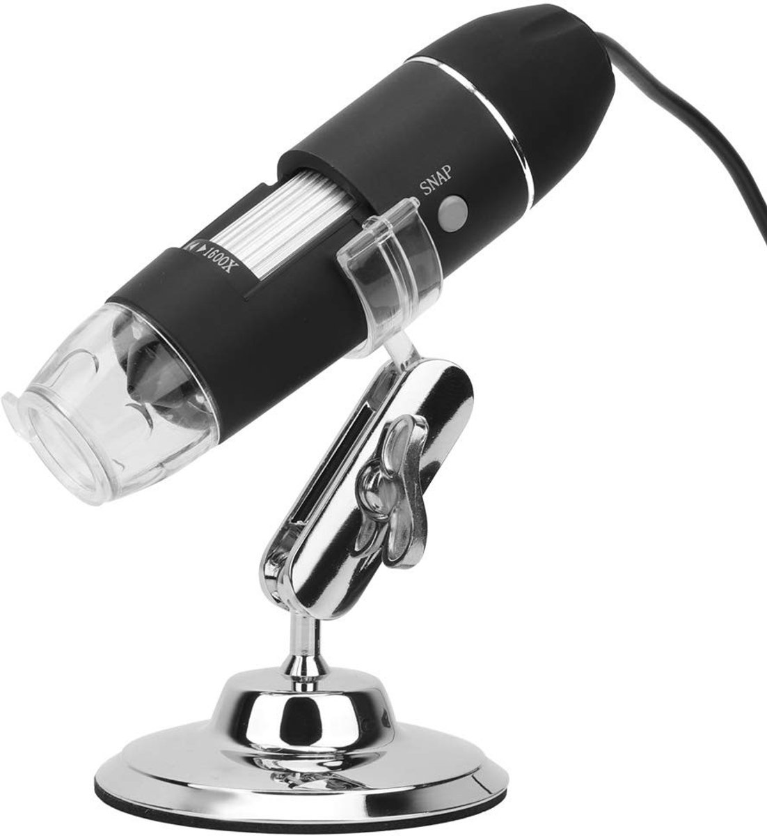 Livia home - Elektronenmicroscoop - Digitale microscoopcamera - HD-handmicroscoop met beugel - USB 5 V DC - Geschikt voor planteninspectie - 1600X ver