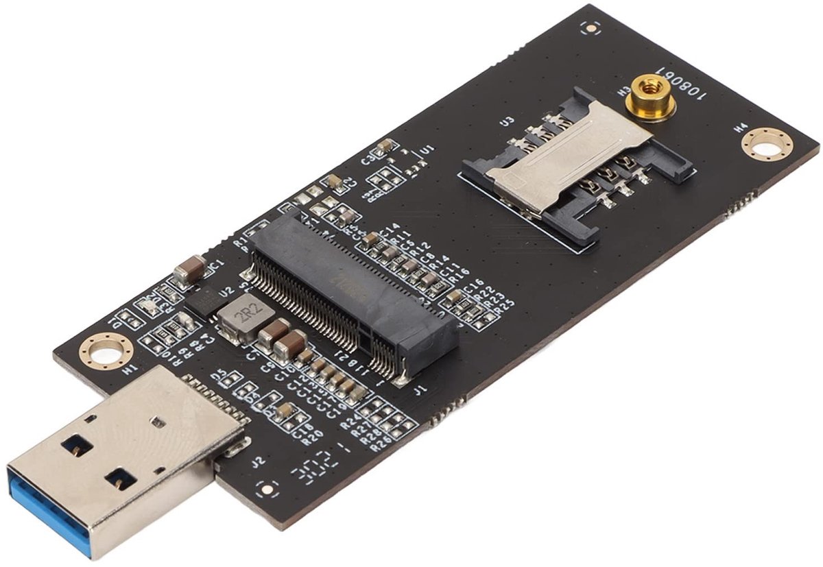 Jhubersproducts - naar USB 3.0-adapter - M.2-interface - Plug-and-play - Geschikt voor Linux en Windows - Compact formaat