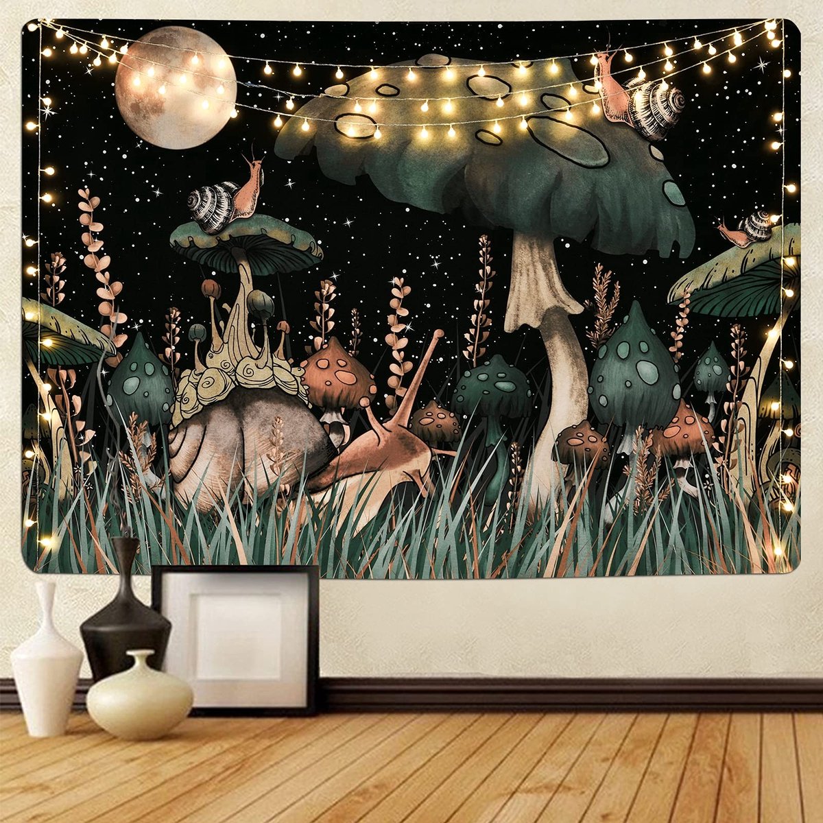 Livia home - Wandtapijt Paddenstoel - Slaapkamer Decoratie - 150 x 130 cm - Planten Wandtapijt - Kunst voor Binnen - Creatief Design