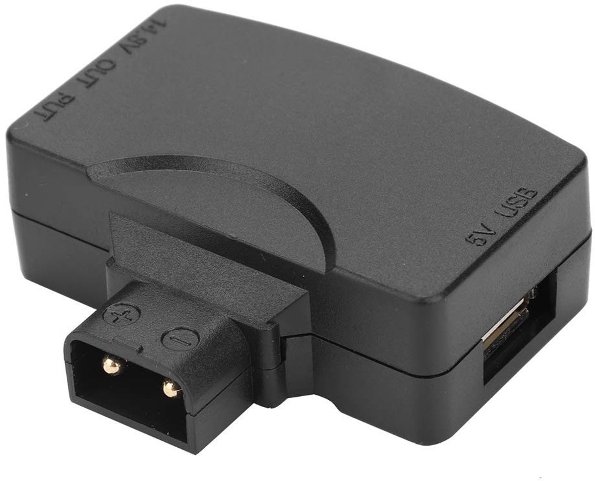 Jhubersproducts - D-Tap naar USB Adapter - USB Converter voor Smartphones - Zwart - D-Tap Aansluiting - Ideaal voor USB Apparaten - Compact en Lich...