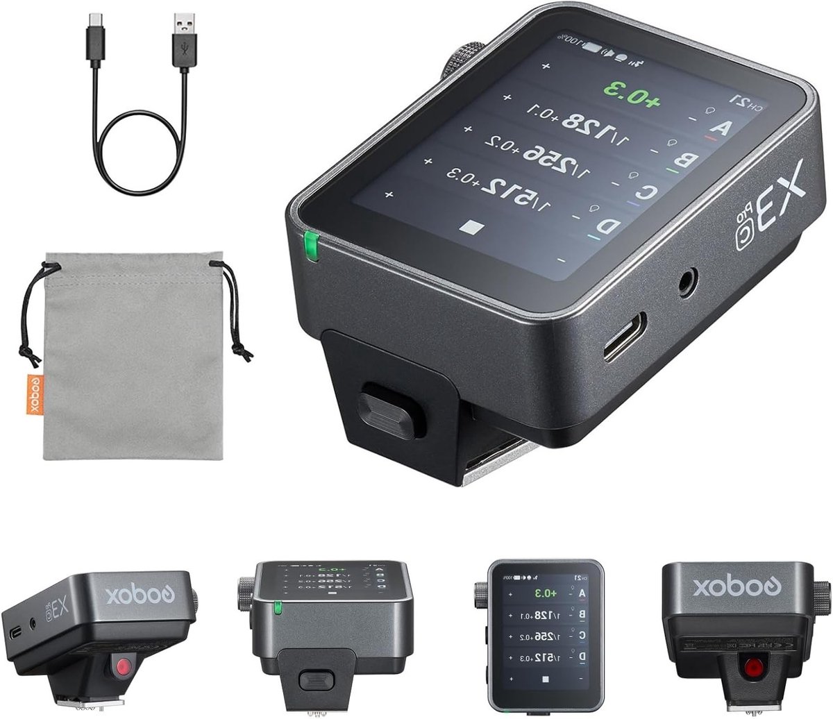 TTL Trigger voor Camera's met 2.4G Draadloze Flitsontspanner, Volledig Kleuren Touchscreen, 32 Kanalen en 16 Groepen, Inclusief Lithiumbatterij en App-ondersteuning voor Canon Camera's