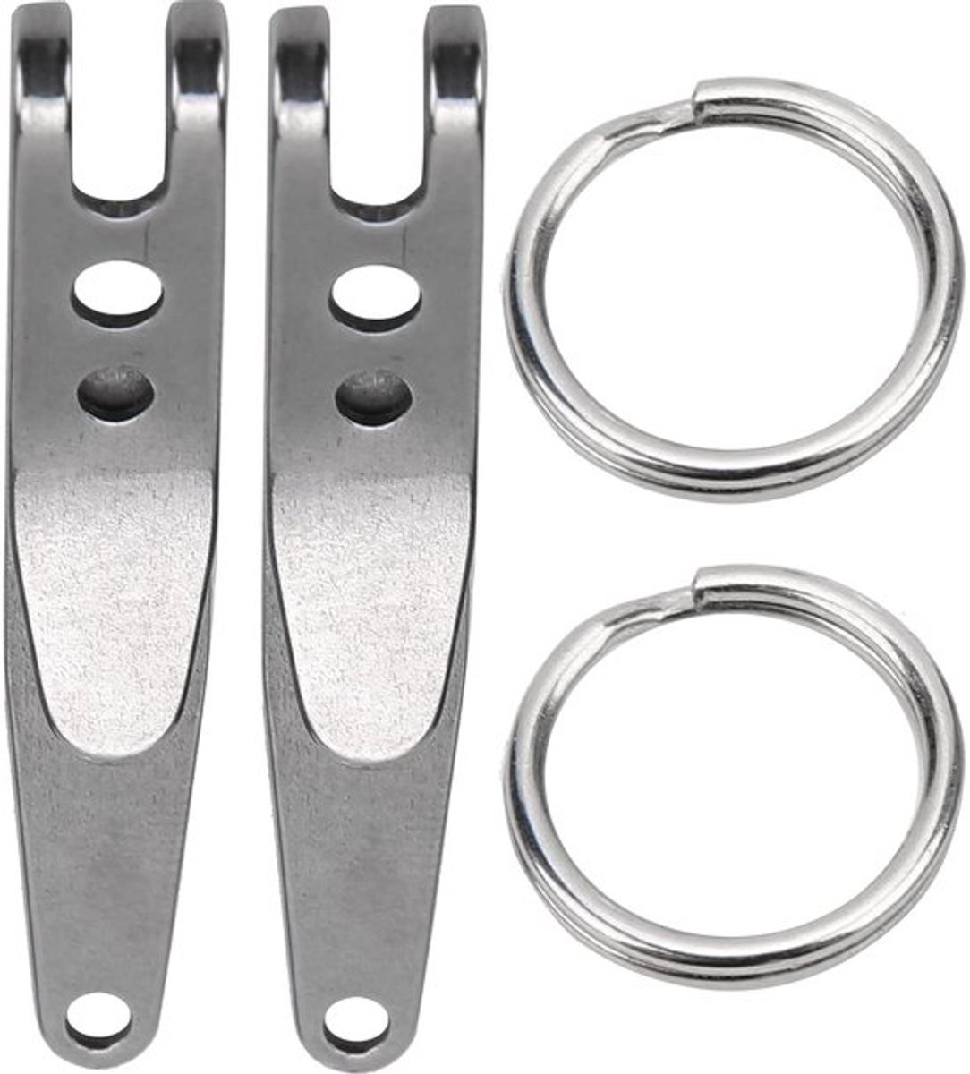 2Pcs Suspension Pocket Clip - RVS Hanging Buckle - Lichtgewicht Outdoor Sleutelhanger