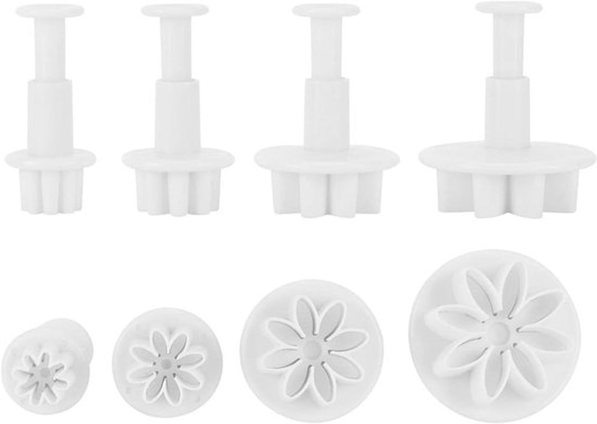 Fondant Cake Mold Set - Madeliefjes Bloem Patroon - Suikerkunst - Decoratie Kit