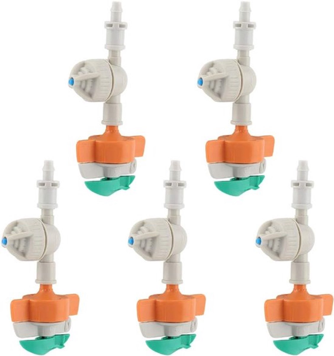 Dailygoods- Sproeier Antidruppel - Roterende Sproeier - 5-delige Set - Drip-tuinirrigatiesysteem - Spuitdiameter 4-6m - Werkdruk 1,5-2,8 kg - Tuinsproeier