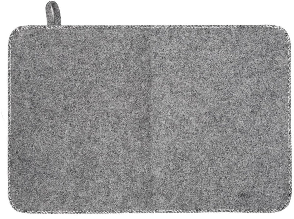 Vlemico - Viltkussen - Waterabsorptie - Ademend en koel - 33 x 25 cm - Sauna-accessoires - Voor thuis en spa - Vilt saunakussen