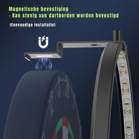 DnA® Dartbord Surround Ring - Dartbord Verlichting - Dartsbord - Zwart - 47cm x 47cm x 13cm van dna — afbeelding 5