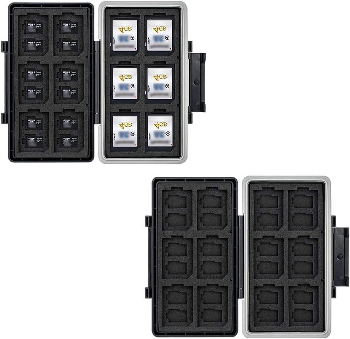 Waterdichte SD Kaart Houder met 36 Slots voor 24 Micro SD en 12 SD/SDHC/SDXC - Ideaal voor Fotografie en Videografie