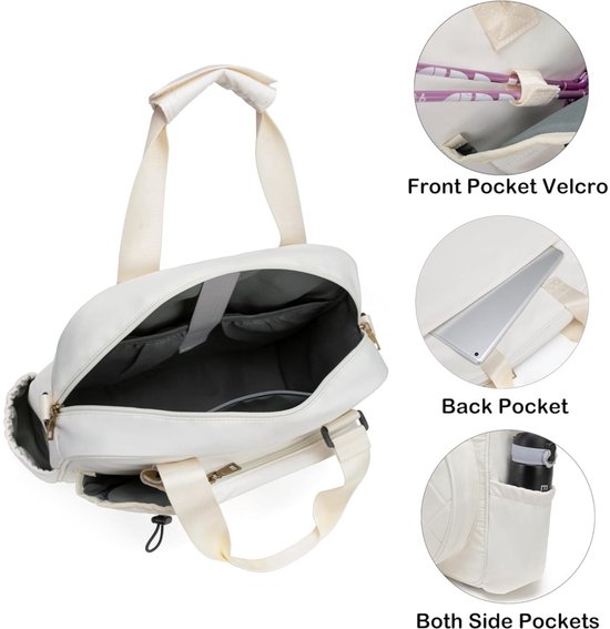 Sporttas - Schoudertas Gymtas - Sporten en Reizen - Waterdicht en Schokbestendig - 36 x 16 x 34 cm - Roze — afbeelding 4