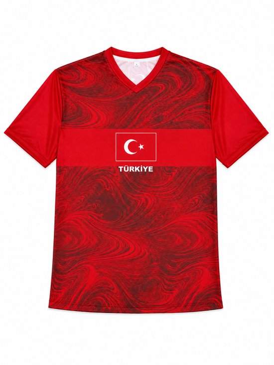 Voetbalshirt Turkije | Turks Elftal shirt | EK / WK Voetbal T-shirt | Türkiye sportshirt | Turkey supporter | maat L