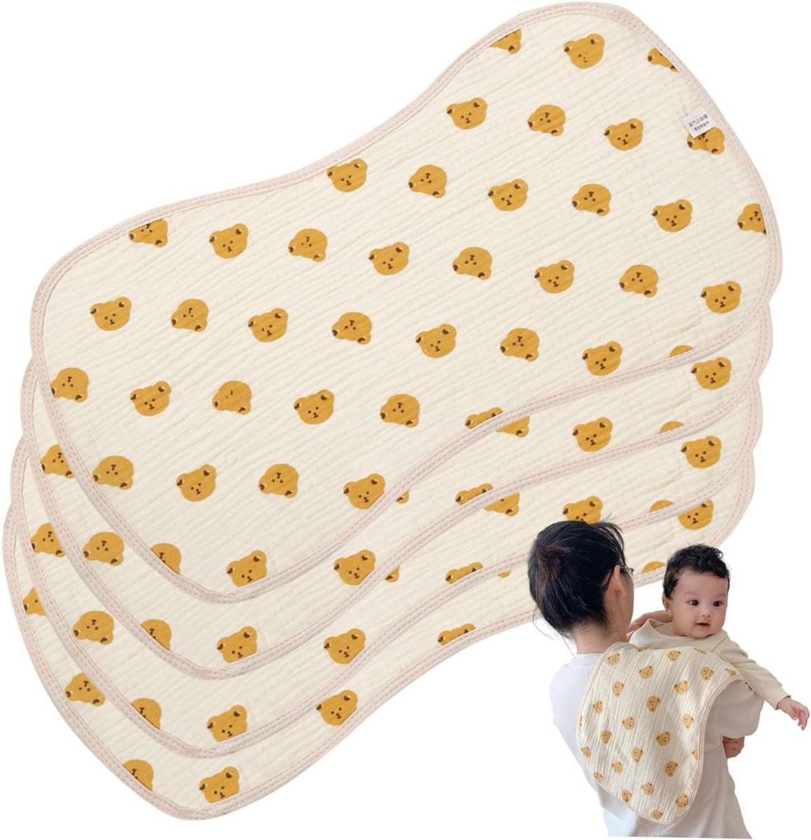 Baby spuugdoeken - Katoenen vodden - Baby verzorgen - Zeer absorberend - 4 stuks - Berendessin