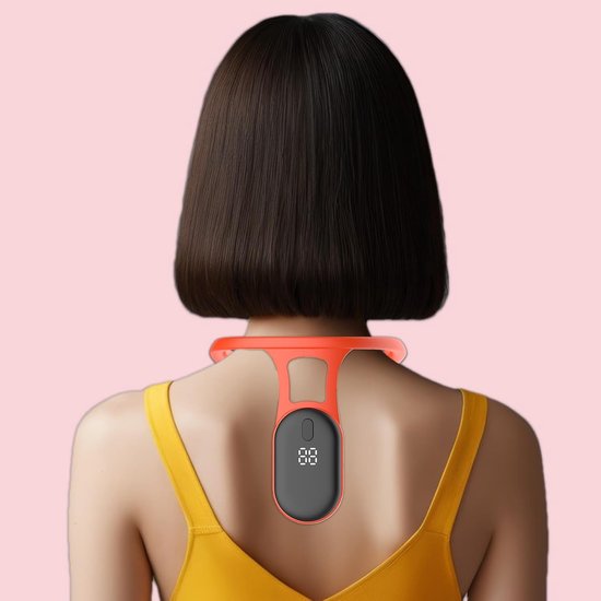 Houding Corrector - Rug Monitor - Zittend Werk - Ingebouwde Sensor - Verstelbaar - Oranje van Merkloos — afbeelding 5