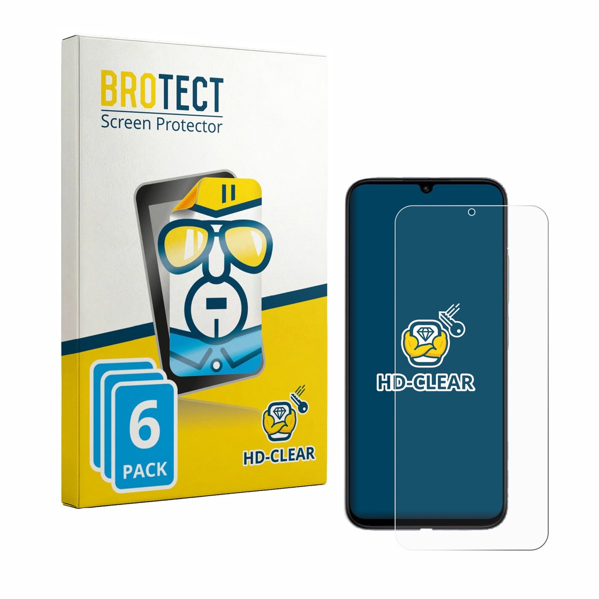 BROTECT - Screenprotector voor Redmi R70m 5G - Folie Beschermfolie transparant 6 Stuks