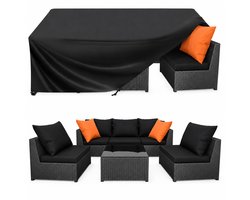BOTC Tuinbank beschermhoes - Waterdichte Stevige Oxford - 274×208×71 CM - Tuinmeubelhoes voor buitentafels, stoelen en banken - Zwart