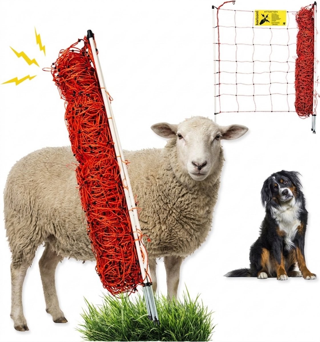 Schapennet - strongLine 90E - 90cm hoog - 50m lang - Dubbele pen - Elektrificeerbaar