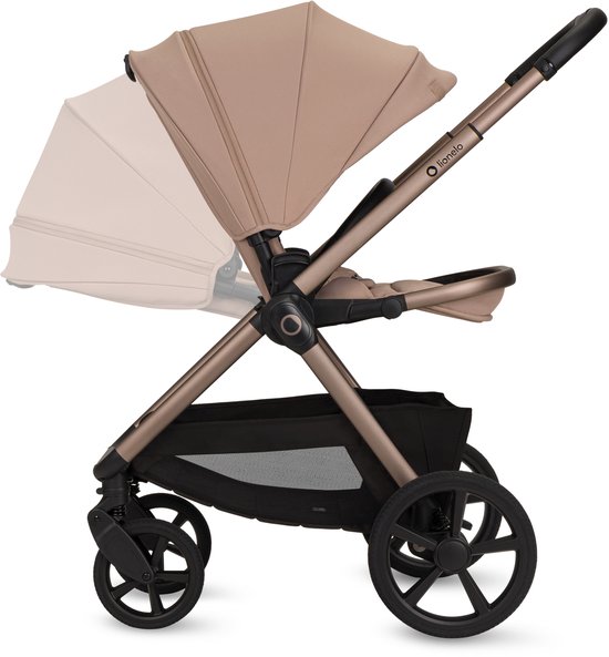 Lionelo Carmine Kinderwagen 3 in 1 - Inclusief Astrid i-Size Autostoel - GravelTech All-Terrain Wielen - 3D Ventilatie & AiryDots Matras - Anti-Reflux Reiswieg - Comfortabele Vering - Inklapbaar met Zitting - UPF50+ - Complete Accessoireset van LIONELO — afbeelding 3