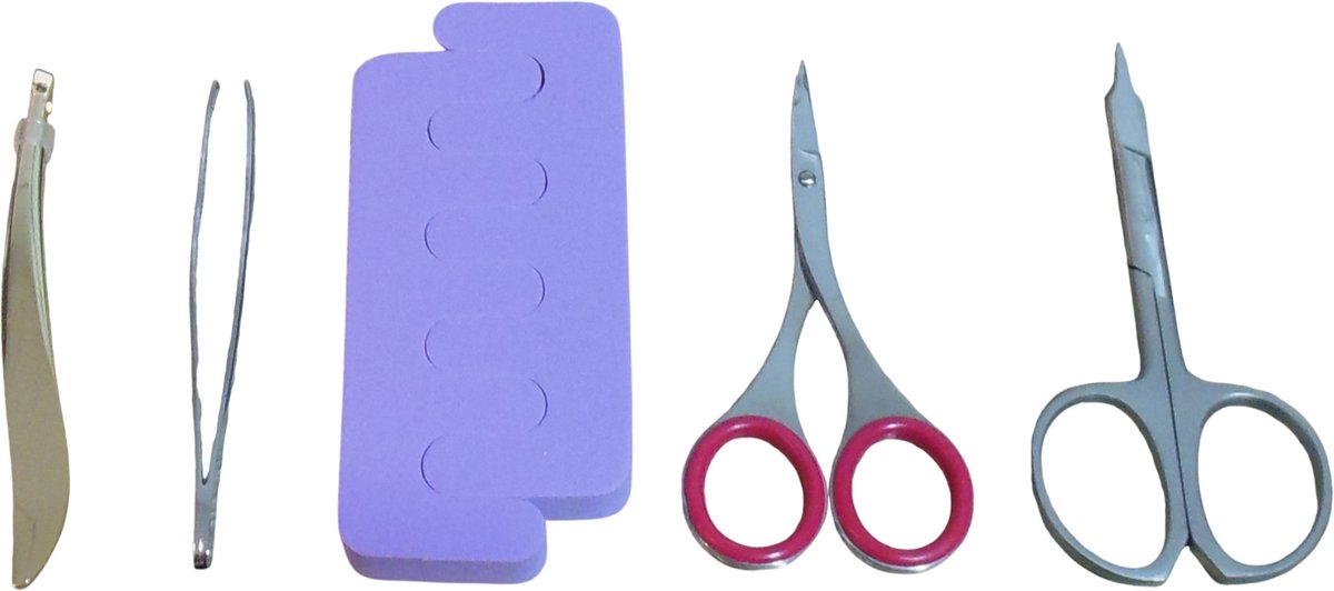 2x Nagelschaartje + 2x Pincet + 1x Nagelspreider