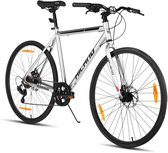 HILAND Clifford Racefiets - 700 x 32C - 7 Versnellingen - Lichtgewicht Aluminium Frame 57cm - Mechanische Schijfremmen - Heren & Dames - Commuter Bike