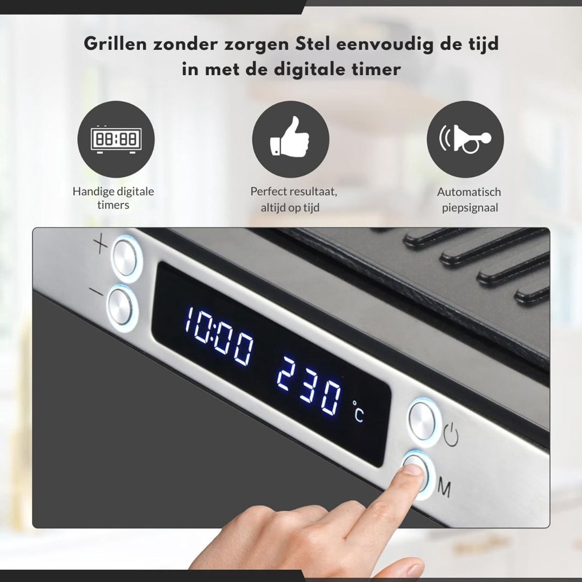 MRKK® Tosti Apparaat - Panini Grill - Contactgrill thumbnail 2